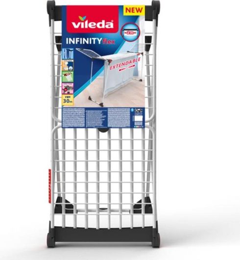 Απλώστρα ViLEDa Infinity Flex Πτυσσόμενη Δαπέδου Μέταλλο με Μήκος Απλώματος 30m