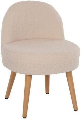 Σκαμπό Σαλονιού HomeMarkt Υφασμάτινο 47x46x64.5cm Λευκό