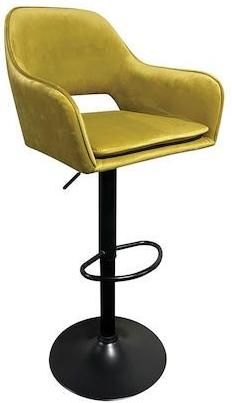 Σκαμπό Μπαρ ArteLibre Μεταλλικό 53x53x114cm Κίτρινο