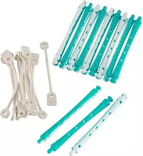 Ρόλεϊ Μαλλιών Hair Tools STA011613 Σετ 12τμχ Πράσινο