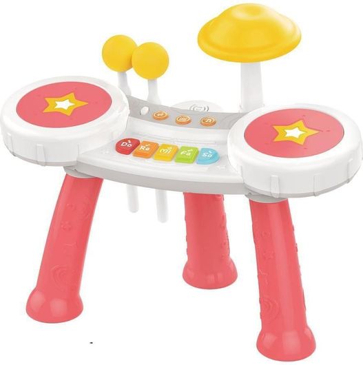 Μουσικό Παιχνίδι Luna Toys Ντραμς Ροζ για 18+ Μηνών