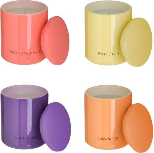 Αρωματικό Κερί Παραφίνης Click σε Βάζο Μαύρο Ρόδι 120gr