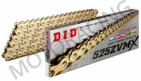 Αλυσίδα Κίνησης Μοτοσυκλέτας DID για 525 "Zvm x G&G" x 76 Δόντια Χρυσό