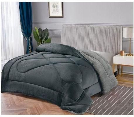 Κουβερτοπάπλωμα Marwa Διπλό 200x240cm Dark Grey
