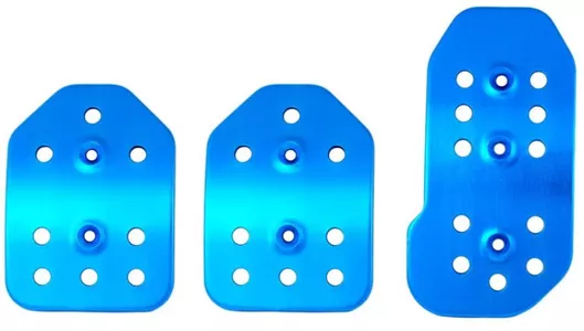 Πεταλιέρες Αυτοκινήτου Universal Αλουμινίου Μπλε Σετ 3τμχ