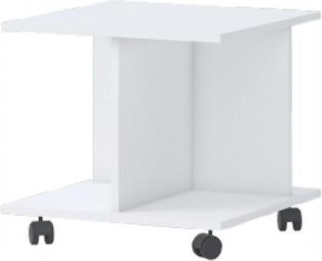 Βοηθητικό Τραπεζάκι Σαλονιού Polihome Τετράγωνο από Μοριοσανίδα 55x55x50cm Λευκό