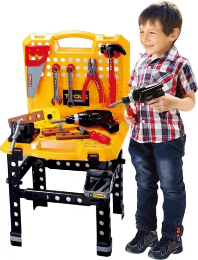 Παιδικός Πάγκος Εργασίας με Εργαλεία σε Βαλιτσάκι 57τμχ για 3+ Ετών