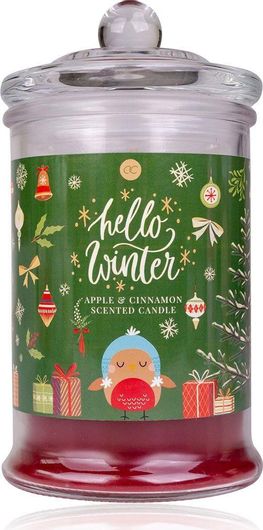 Αρωματικό Κερί Accentra Hello Winter με άρωμα Μήλο Κανέλα 230gr