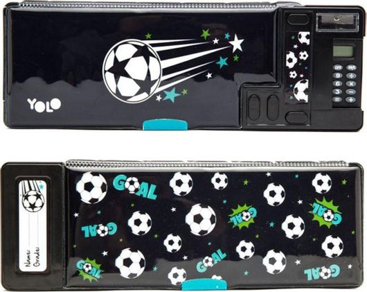 Yolo Retro Football Κασετίνα με 1 Θήκη Μαύρο 1τμχ