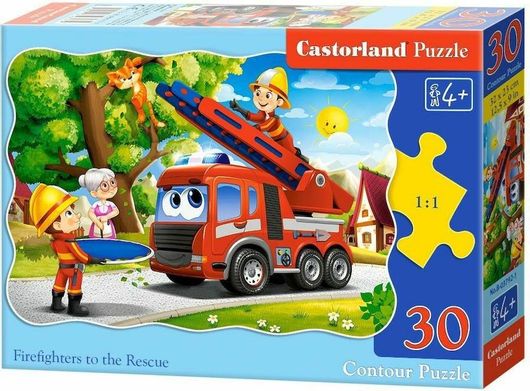 Παιδικό Puzzle Castorland Firefighters to the Rescue 30pcs για 4+ Ετών