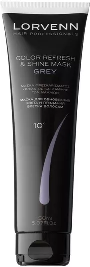 Μάσκα Μαλλιών Lorvenn Color Refresh & Shine για Διατήρηση Χρώματος Grey 150ml
