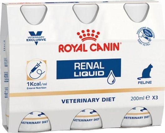 Υγρή Τροφή Royal Canin Renal Liquid για Γάτες με Νεφρική Ανεπάρκεια 3x200ml
