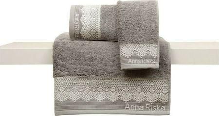 Πετσέτα Προσώπου Anna Riska Superior Des Karla 4 50x100cm Grey
