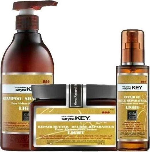 Σετ Περιποίησης Μαλλιών Saryna Key Key Damage Repair Light με Σαμπουάν & Λάδι & Μάσκα 705ml