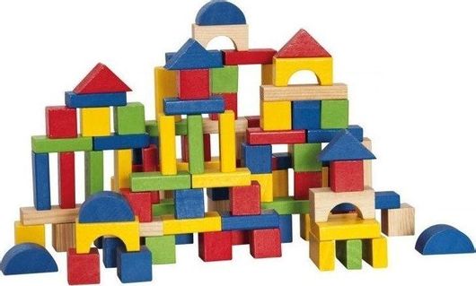 Τουβλάκια Woody Toys Ξύλινα Σετ 100τμχ για 3+ Ετών