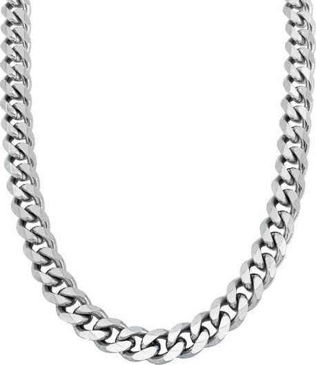 Αλυσίδα Λαιμού Original Men's Fashion Cuban Silver από Aνοξείδωτο Ατσάλι
