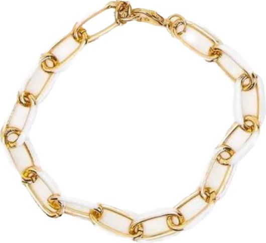 Αλυσίδα Χειρός Original Men's Fashion Premium Peperclip Golden & White από Ατσάλι
