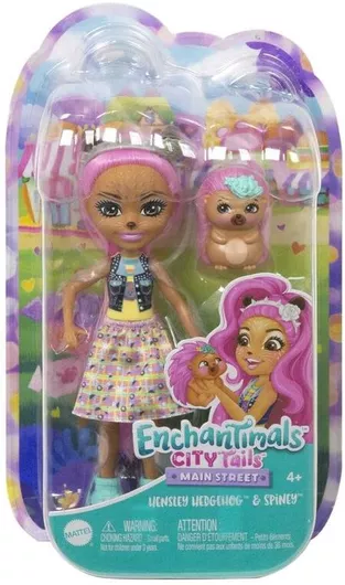 Κούκλα Mattel Enchantimals Hensley Hedgehog and Spiney Πολύχρωμο για 4+ Ετών