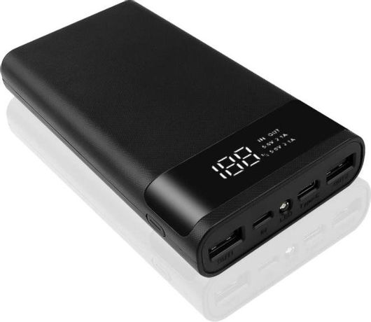 Power Bank με 2 Θύρες USB-A & Θύρα USB-C 2A Μαύρο