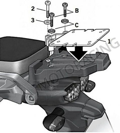 Βάση Βαλίτσας Shad για Yamaha Xt Z Super Tenere 1200 10'