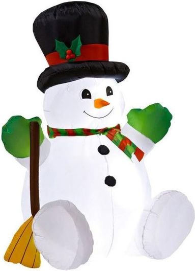 Χριστουγεννιάτικος Χιονάνθρωπος Hoppline HOP1001115 Φωτιζόμενος LED Φουσκωτός 120x100x150cm