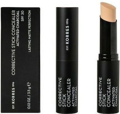 Concealer Korres Corrective Stick Activated Charcoal SPF30 ACS2 3.5gr