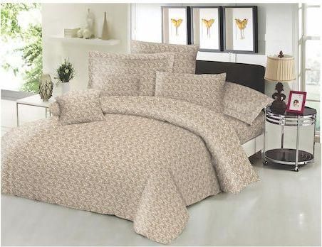  Μαξιλαροθήκες Le Blanc Cotton Line Printed Fern Βαμβάκι & Πολυεστέρας 50x70cm Σετ 2τμχ με Φάσα Μπεζ