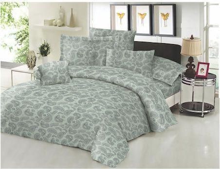 Σετ Μαξιλαροθήκες Le Blanc Cotton Line Printed Lahor 50x70cm με Φάσα Aqua