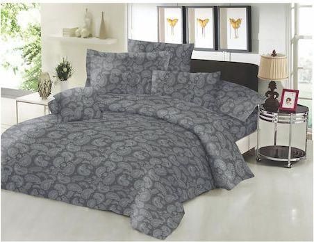 Σετ Μαξιλαροθήκες Le Blanc Cotton Line Printed Lahor Βαμβάκι & Πολυεστέρας 50x70cm με Φάσα Γκρι