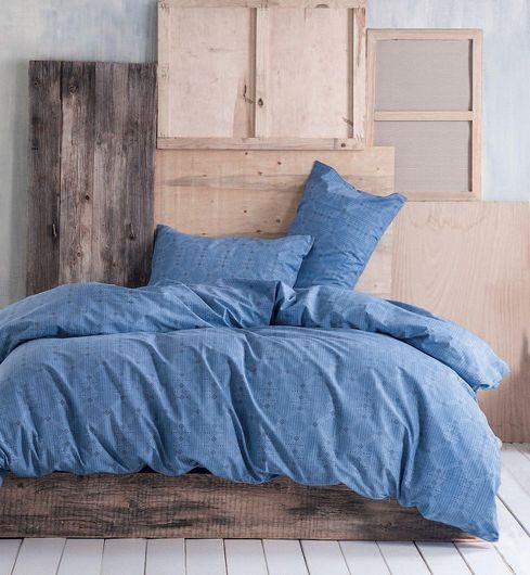 Σετ Μαξιλαροθήκες Rythmos Suave Βαμβακερές 50x70cm Μπλε