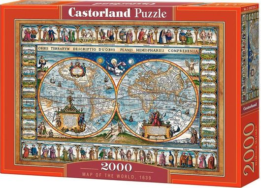 Puzzle Map of the World 2D 2000 Κομμάτια