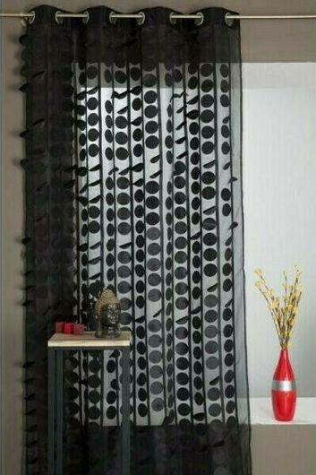 Κουρτίνα Mc Decor Laser Πόρτας με Τρουκς 140x240cm Μαύρο