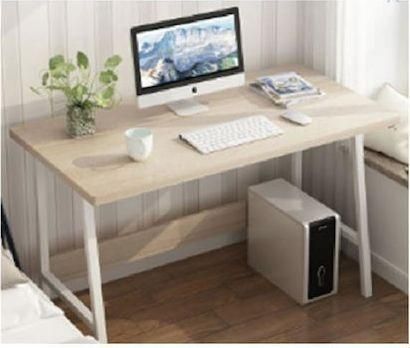 Γραφείο Υπολογιστή Next Ξύλινο με Μεταλλικά Πόδια Λευκό / Καρυδιά 120x40x72cm