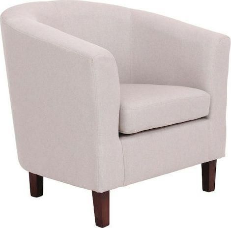 Πολυθρόνα Boga Ε7129,6 Υφασμάτινη 75x73x69cm Μπεζ