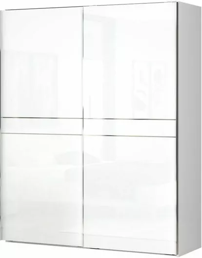 Ντουλάπα Ρούχων Δίφυλλη Συρόμενη Realm 182x61x224cm Λευκό