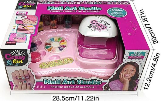 Παιχνίδι Μανικιούρ Crazy Girl Nail Art Studio για 3+ Ετών