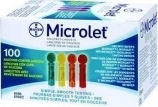 Σκαρφιστήρες Bayer Microlet Colored Σετ 100τμχ