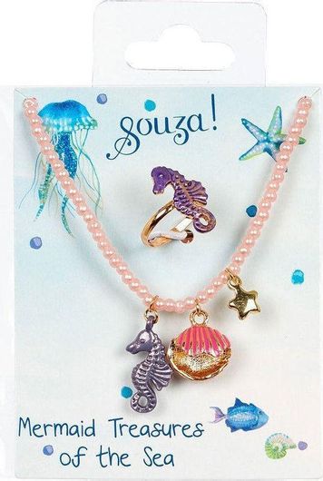 Παιδικά Παιχνίδια Κοσμήματα Souza For Kids Patty Κολιέ & Δαχτυλίδι Ιππόκαμπος για 3+ Ετών