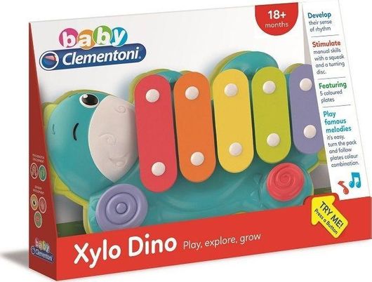 Μουσικό Παιχνίδι Baby Clementoni Ξυλόφωνο Dino για 18+ Μηνών