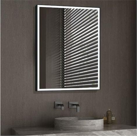 Καθρέπτης Μπάνιου TOS12070 LED Ορθογώνιο 120x70cm Μαύρο