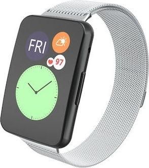 Λουράκι για Huawei Watch Fit Ανοξείδωτο Ατσάλι Ασημί