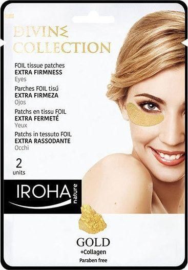 Μάσκα Ματιών Iroha Nature Divine Collection Gold & Collagen Foil Tissue Patches Extra Firming 2x4ml