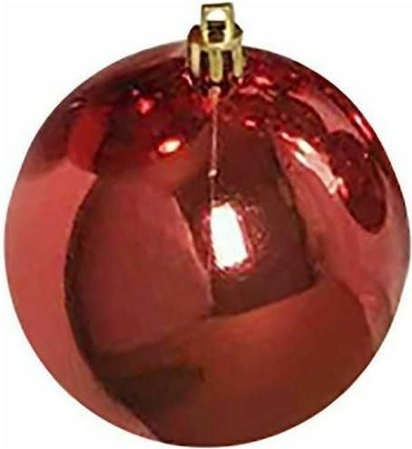 Χριστουγεννιάτικη Μπάλα XMASfest Πλαστικό Κόκκινο 5cm Σετ 12τμχ