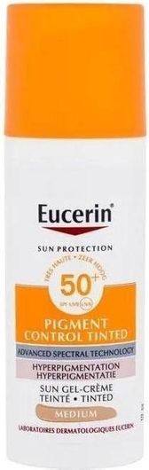 Αντηλιακό Λοσιόν Προσώπου Eucerin Sun Protection Pigment Control SPF50 με Χρώμα Medium 50ml