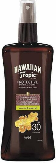 Αντηλιακό Λάδι Σώματος Hawaiian Tropic Protective Dry Oil Αδιάβροχο SPF30 σε Spray 200ml