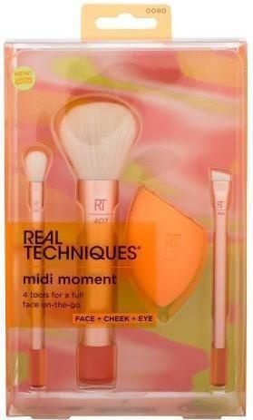 Real Techniques Σετ με Πινέλα και Σφουγγαράκια Μακιγιάζ Midi Moment 4τμχ