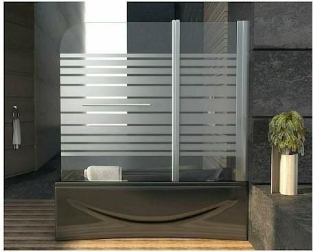 Διαχωριστικό Μπανιέρας Drop Bath Screen από Τοίχο σε Τοίχο με Ανοιγόμενη Πόρτα 120x140cm