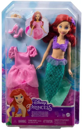 Κούκλα Mattel Disney Princess Ariel που Μεταμορφώνεται για 3+ Ετών