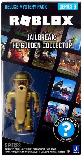 Παιχνίδι Μινιατούρα Jazwares Roblox Deluxe Mystery Pack Series 3 Jailbreak The Golden Collector! για 8+ Ετών