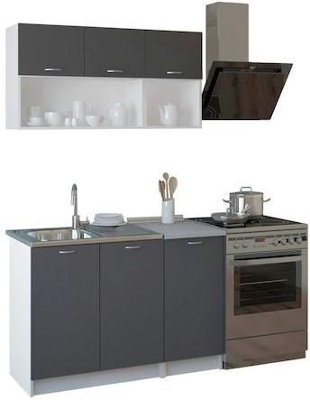 Ντουλάπια Κουζίνας Σετ HomeMarkt HM2438.10 Δαπέδου / Κρεμαστό από Μοριοσανίδα 120x46xcm Γκρι